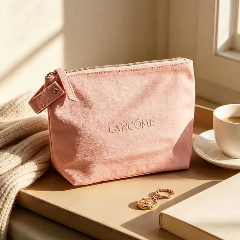 Sac cosmétique en toile rose g - Luxury Skincare Samples avis et prix