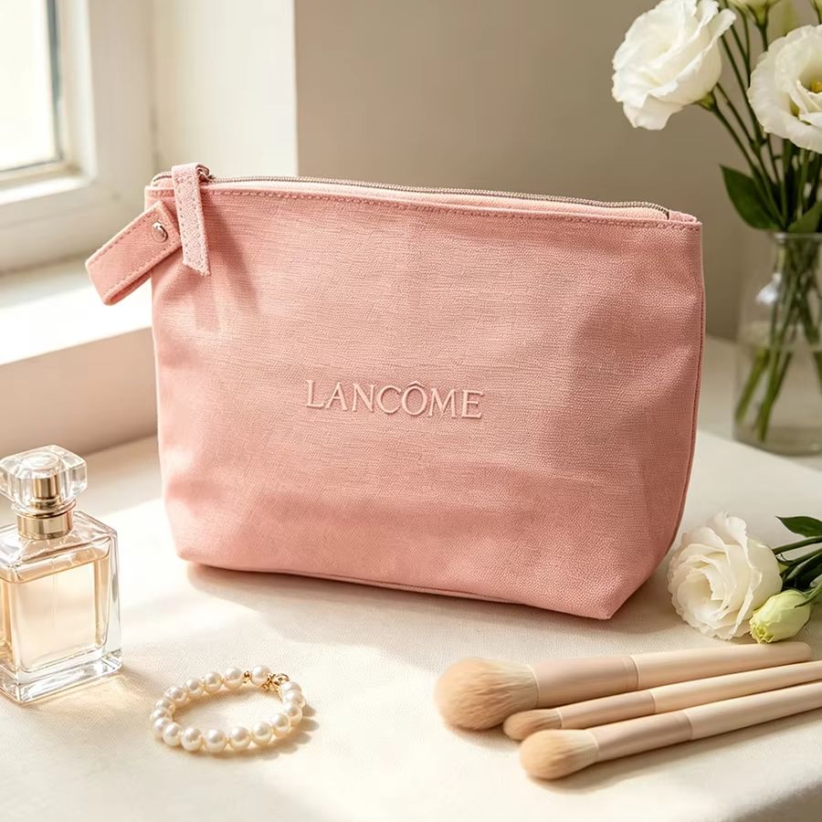 Sac cosmétique en toile rose g - Luxury Skincare Samples avis et prix
