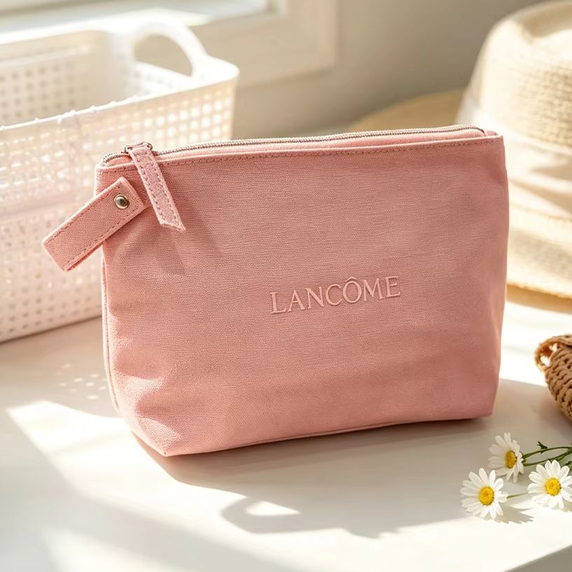 Sac cosmétique en toile rose g - Luxury Skincare Samples avis et prix