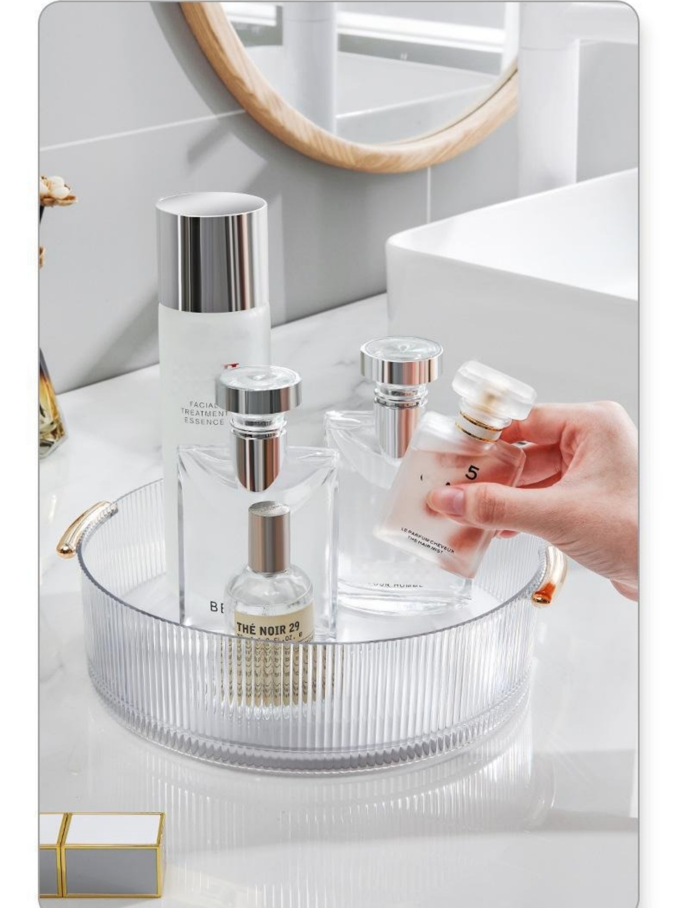 Plateau de rangement transpare - Luxury Skincare Gifts avis et prix